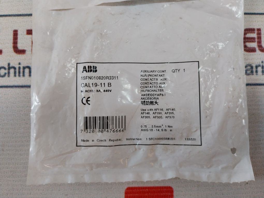 Abb Cal19-11B Auxiliary Contact Block