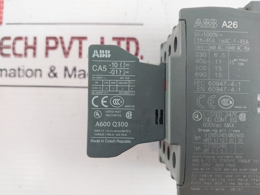Abb Cal5-11 Auxiliary Contact Block 220-230V 50Hz