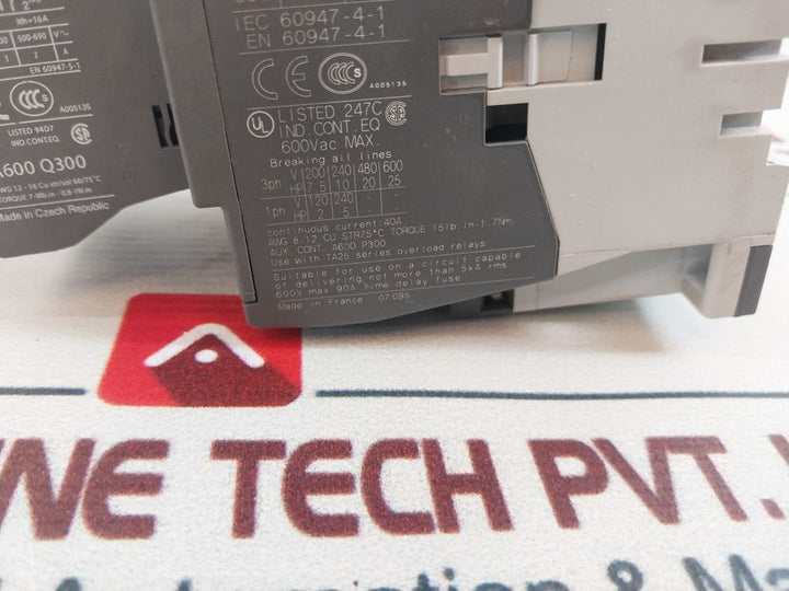 Abb Cal5-11 Contactor ,Ta25 Du Relay With Ca5 Auxiliary Contact Block Set