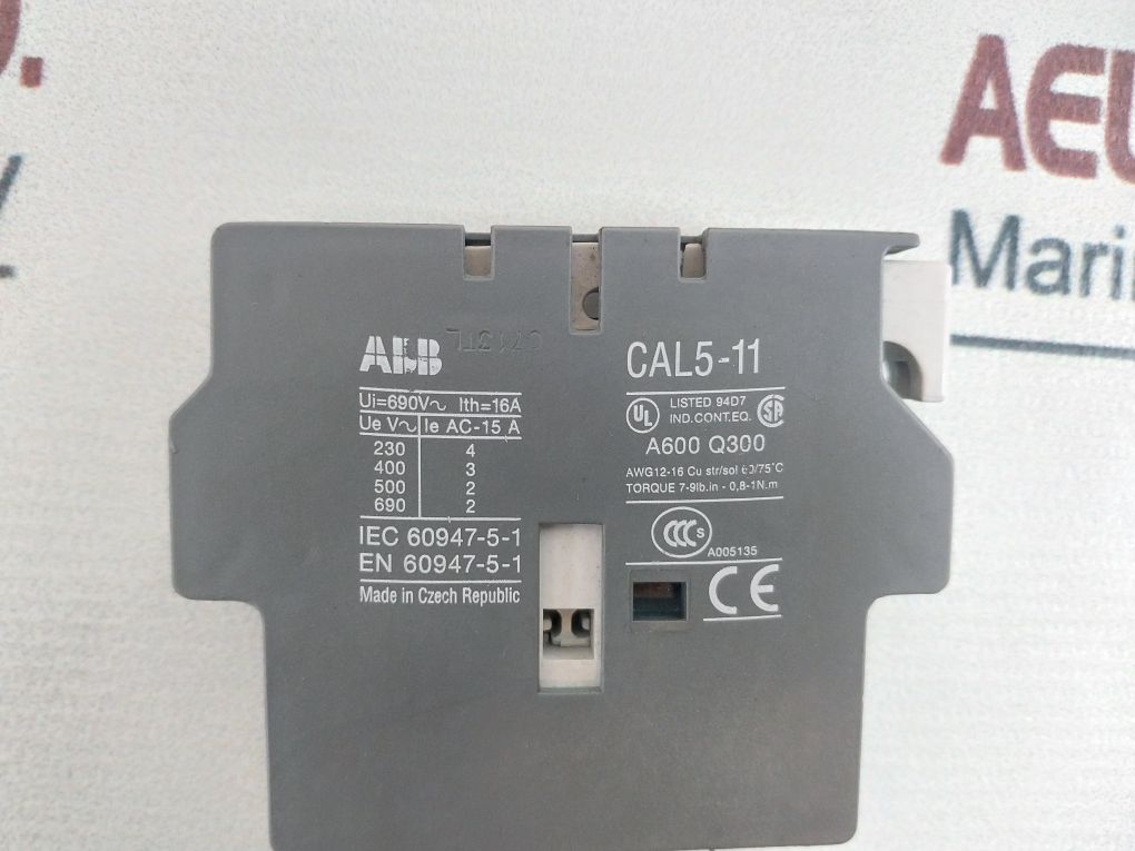 Abb Cal5-11 Contactor ,Ta25 Du Relay With Ca5 Auxiliary Contact Block Set