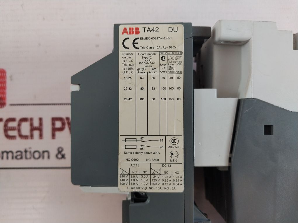 Abb Cal5-11B Contactor With Ta42 Series Overload Relays