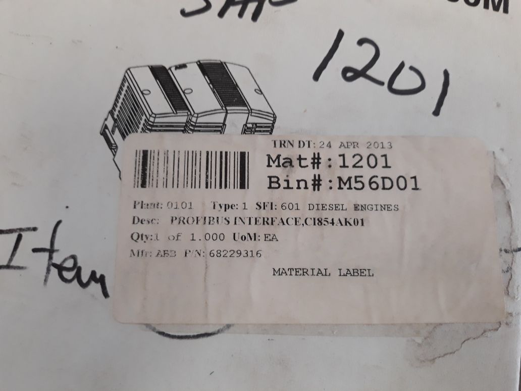 Abb Ci854A 3Bse030220R1 Profibus Interface Module Pr.H 
