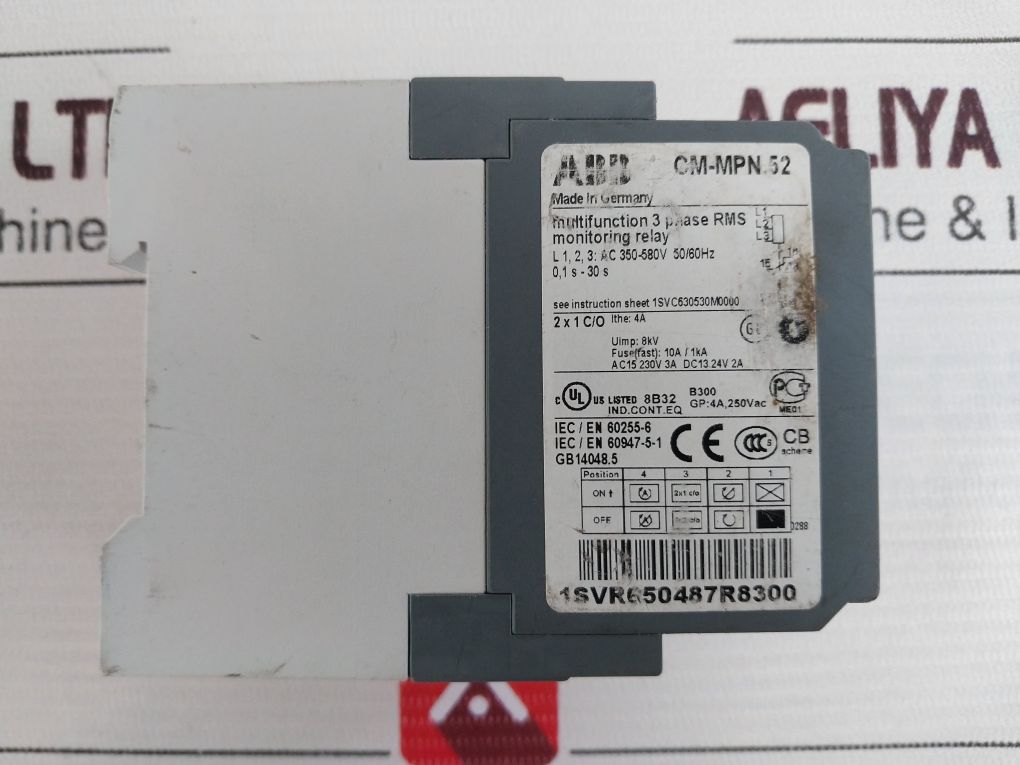 Abb Cm-mpn.52 Multifunction 3 Phase Rms Monitoring Relay 1Svr650487R8300
