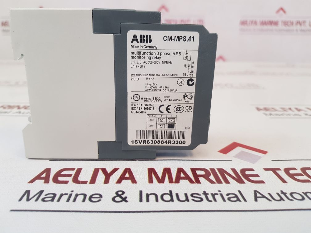 Abb Cm-mps.41 Monitoring Relay 1Svr630884R3300