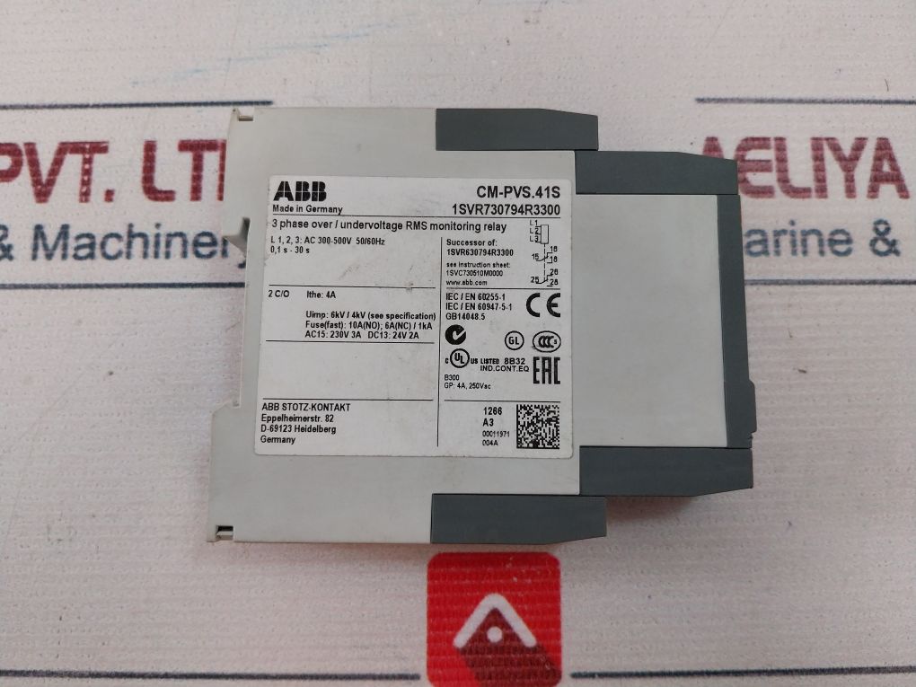 Abb Cm-pvs.41S Undervoltage Rms Monitoring Relay