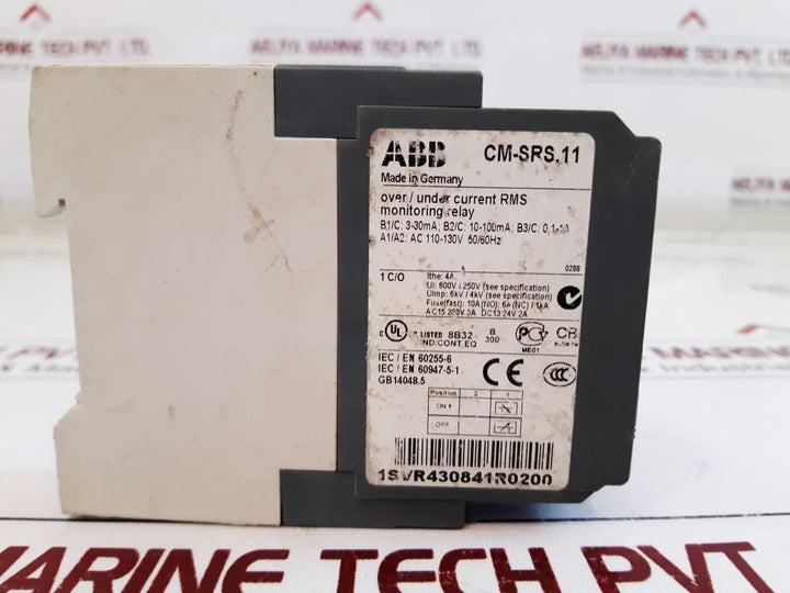 Abb Cm-srs.11 OverUnder Current Rms Monitoring Relay 1Svr430841R0200
