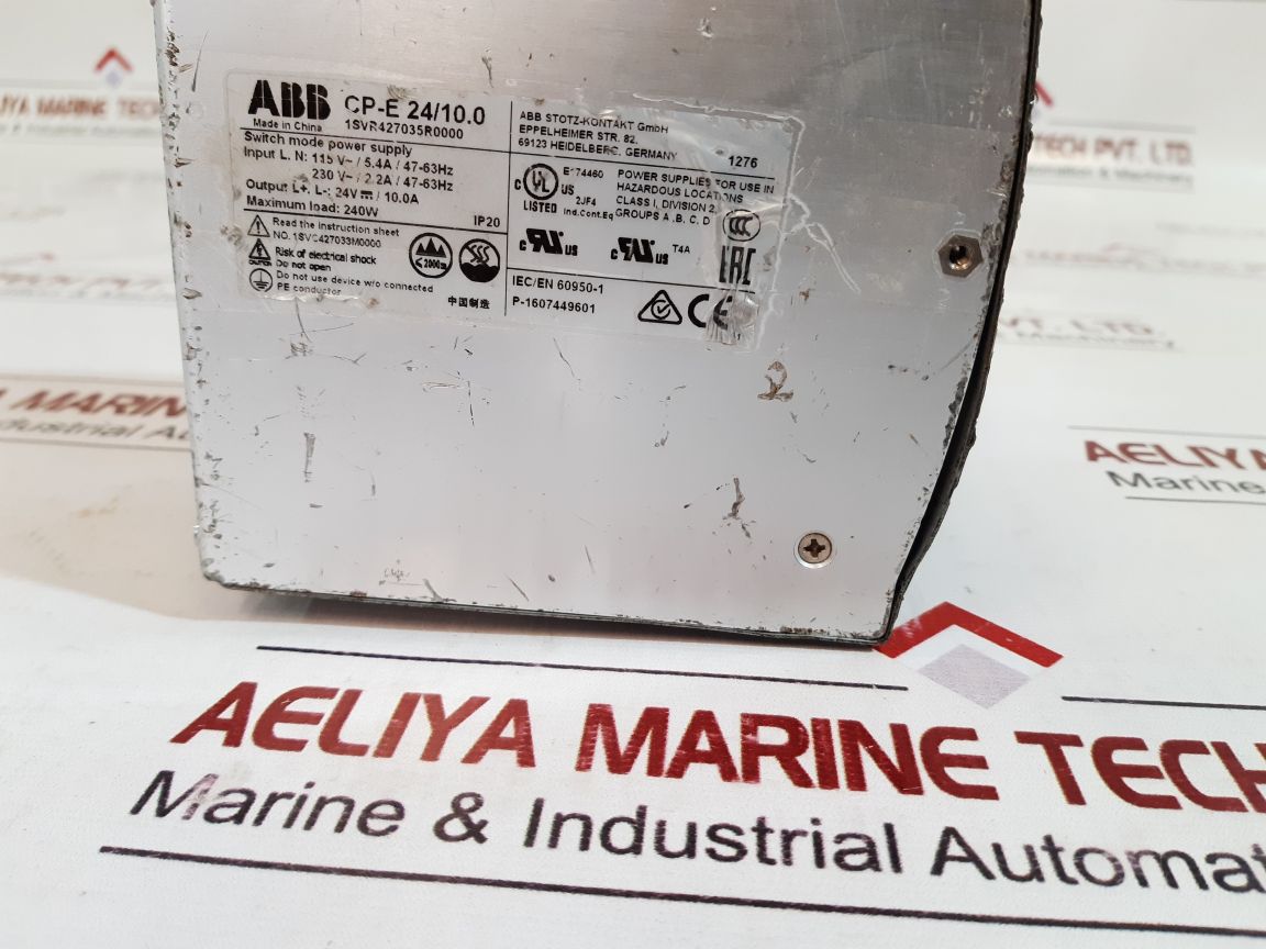 Abb Cp-e 24/10.0 Switch Mode Power Supply 1Svr427035R0000