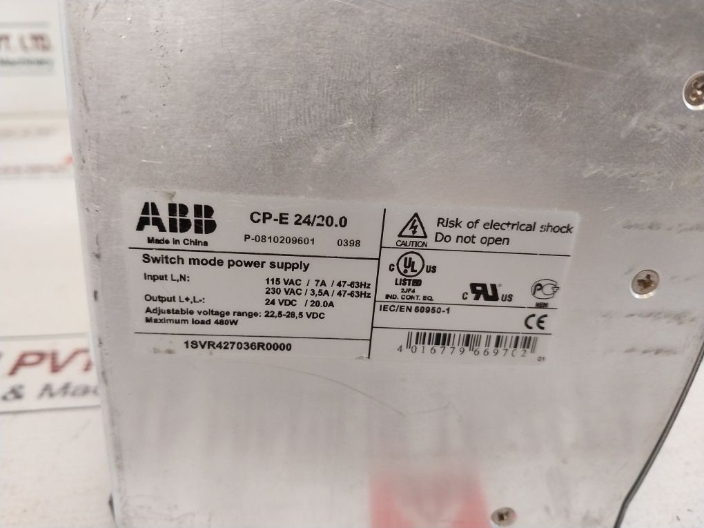 Abb Cp-e 24/20.0 Switch Mode Power Supply 480W