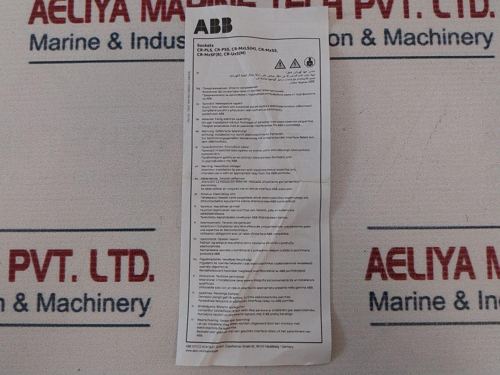 Abb Cr-m3Ss Relay Socket