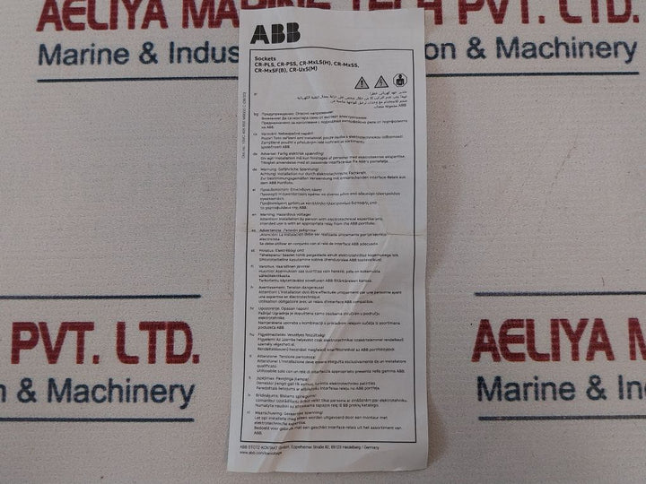 Abb Cr-m3Ss Relay Socket