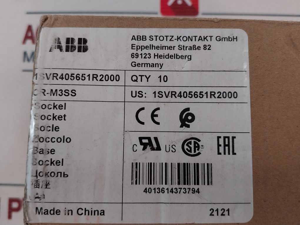 Abb Cr-m3Ss Relay Socket