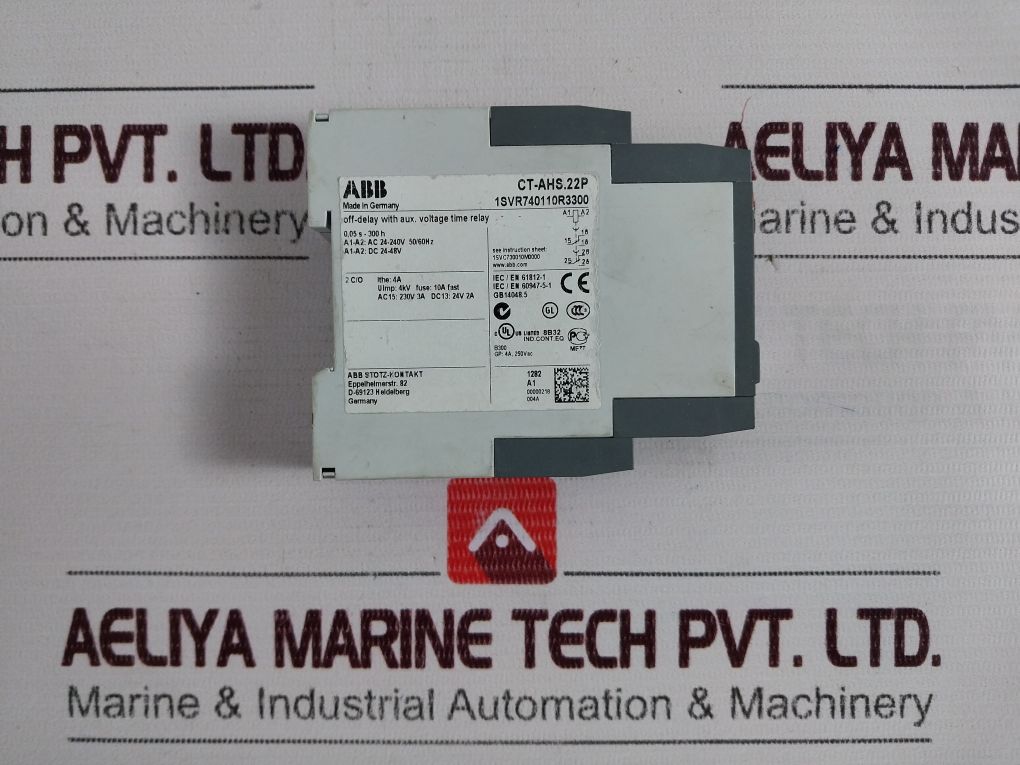 Abb Ct-ahs.22P Off-delay With Aux. Voltage Time Relay 1Svr740110R3300