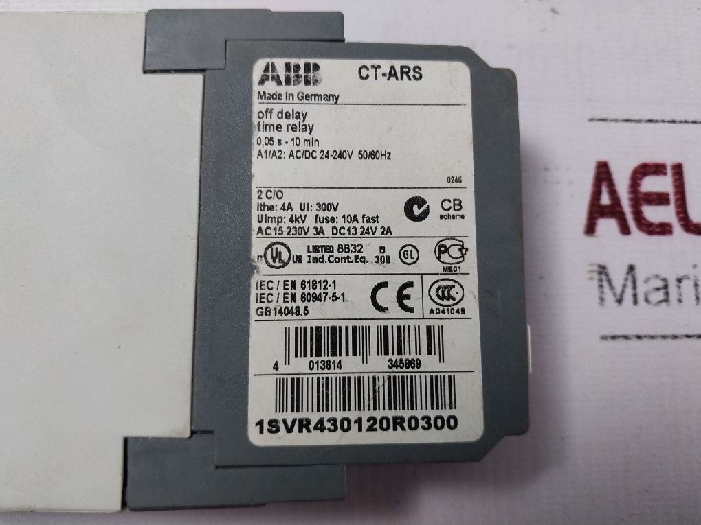 Abb Ct-ars Off Delay Time Relay 0,05S-10 Min 1Svr430120R0300