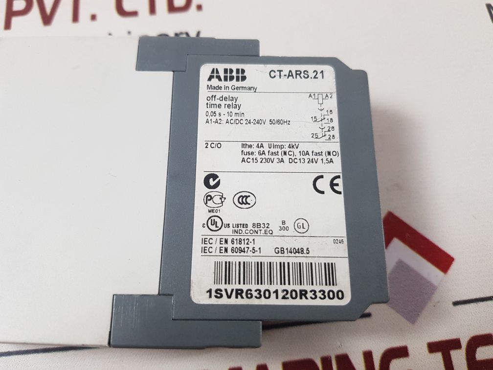 Abb Ct-ars.21 Time Relay 1Svr630120R3300