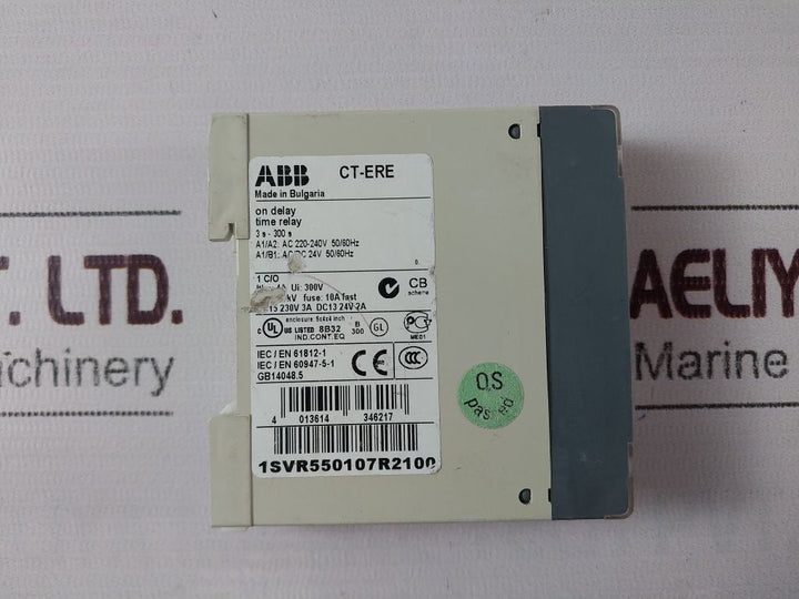 Abb Ct-ere 1Svr550107R2100 Time Delay Relay 3-300Sec