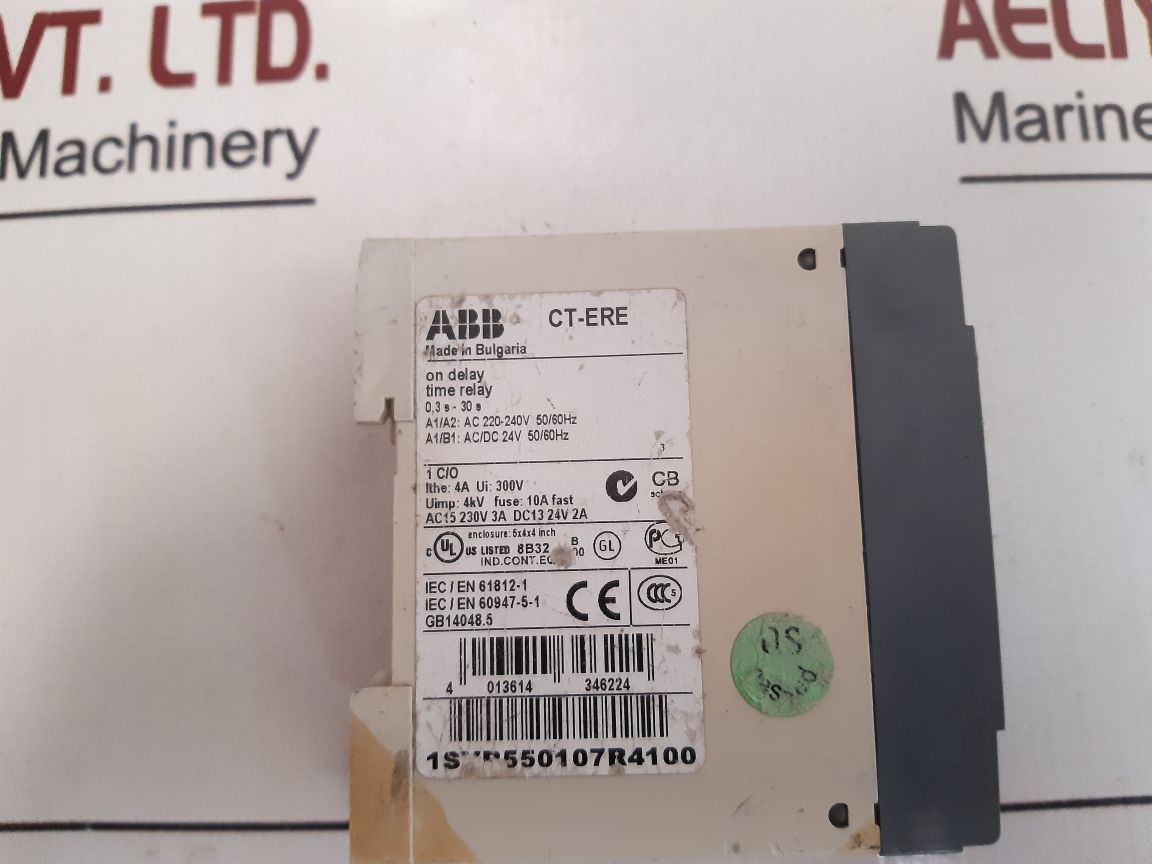 Abb Ct-ere On Delay Time Relay 1Svr550107R4100