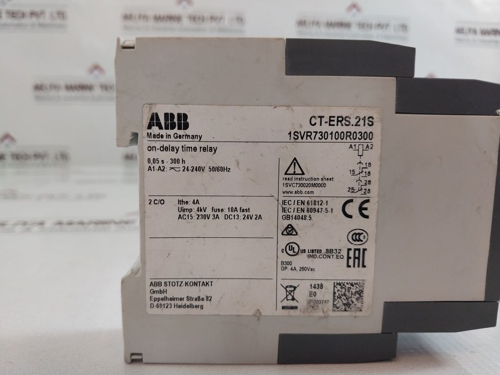Abb Ct-ers.21S On-delay Time Relay 1Svr730100R0300