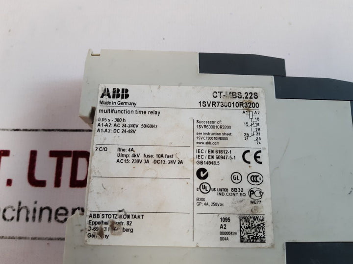 Abb Ct-mbs.22S Multifunction Time Relay 1Svr730010R3200
