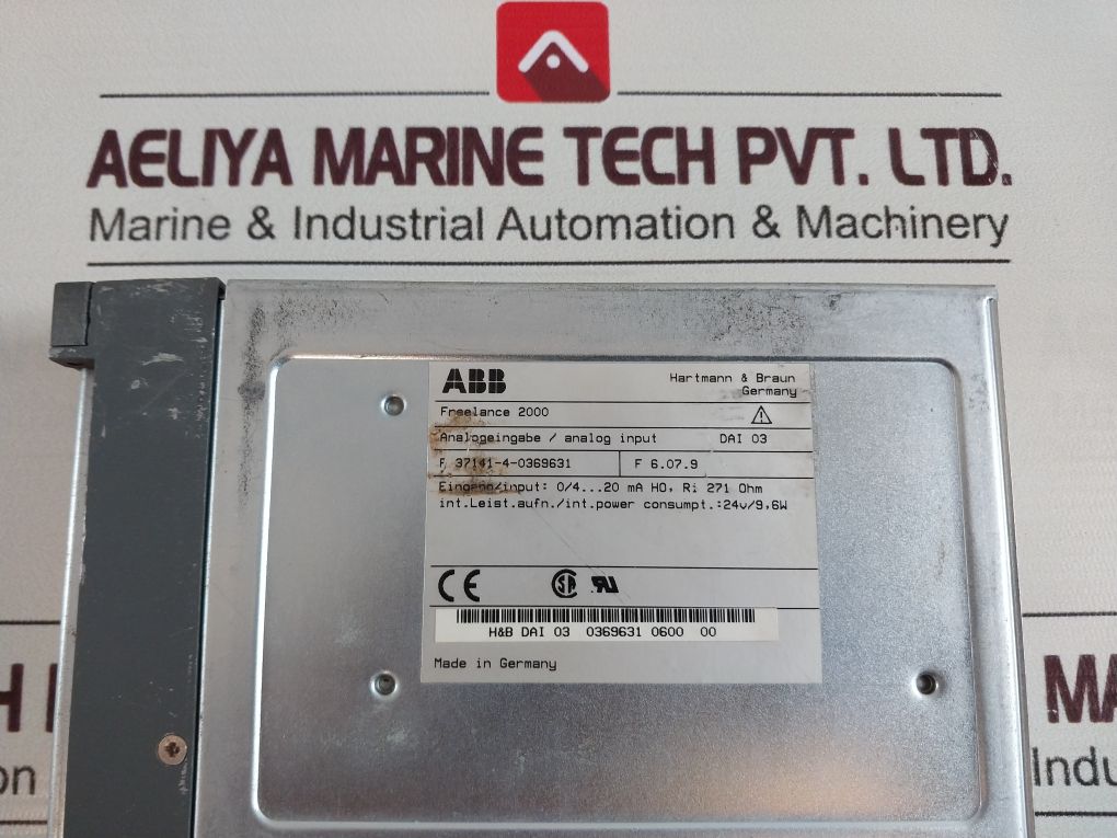 Abb Dai 03 Analog Input Module Freelance 2000 P 37141-4-0369631 F 6.07.9