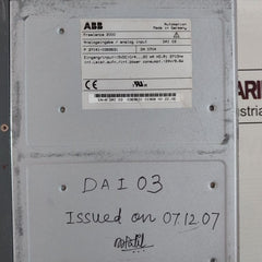 Abb Dai 03 Analog Input Module Freelance 2000 P 37141-0369631