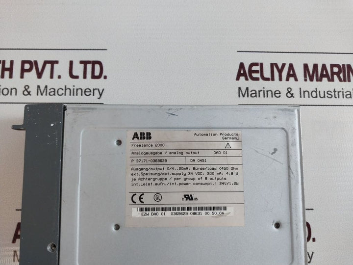 Abb Dao 01 Analog Output Module Freelance 2000 P 37171-0369 629