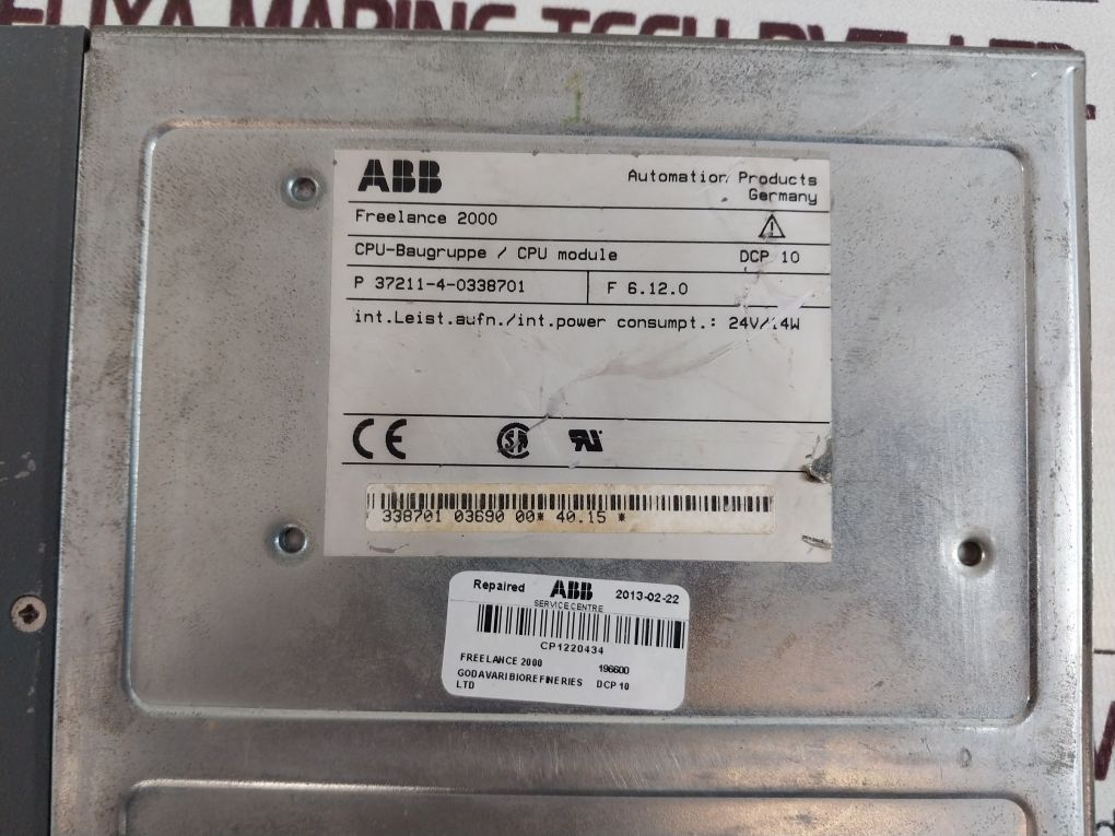 Abb Dcp 10 Cpu Module P 37211-4-0338701 Freelance 2000