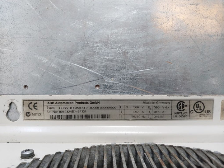 Abb Dcs501B0350-51-2102000-000000000 Thyristor Power Converter For Dc Drive
