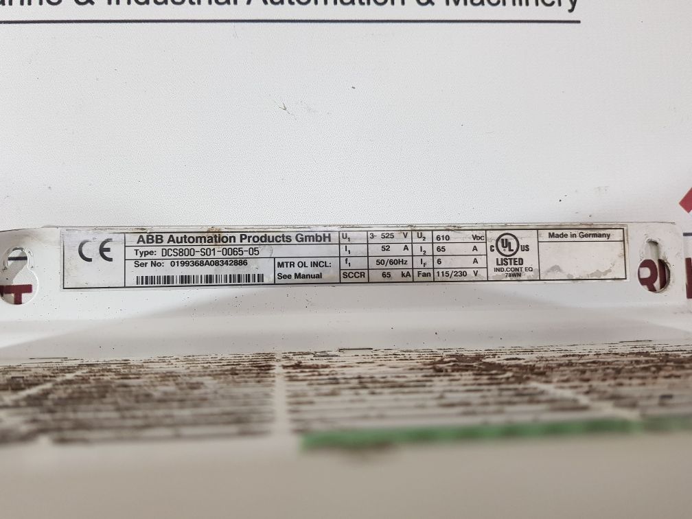Abb Dcs800-s01-0065-05 Dc Drive