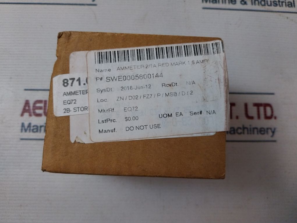 Abb Eq72 Ammeter 1.5 Amp