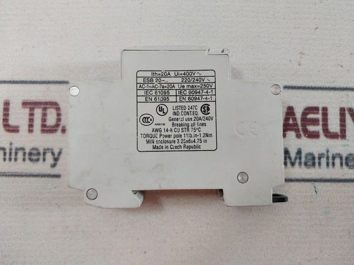 Abb Esb 20-11 Installation Contactor 230V 50Hz