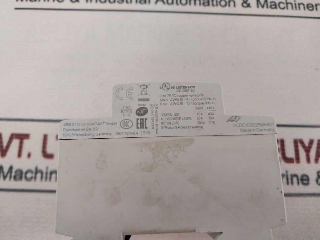 Abb Esb 40-40 Contactor