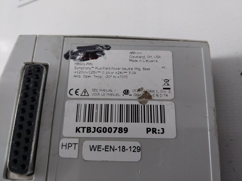 Abb Hbs01-fpn Horizontal Module Mount Base