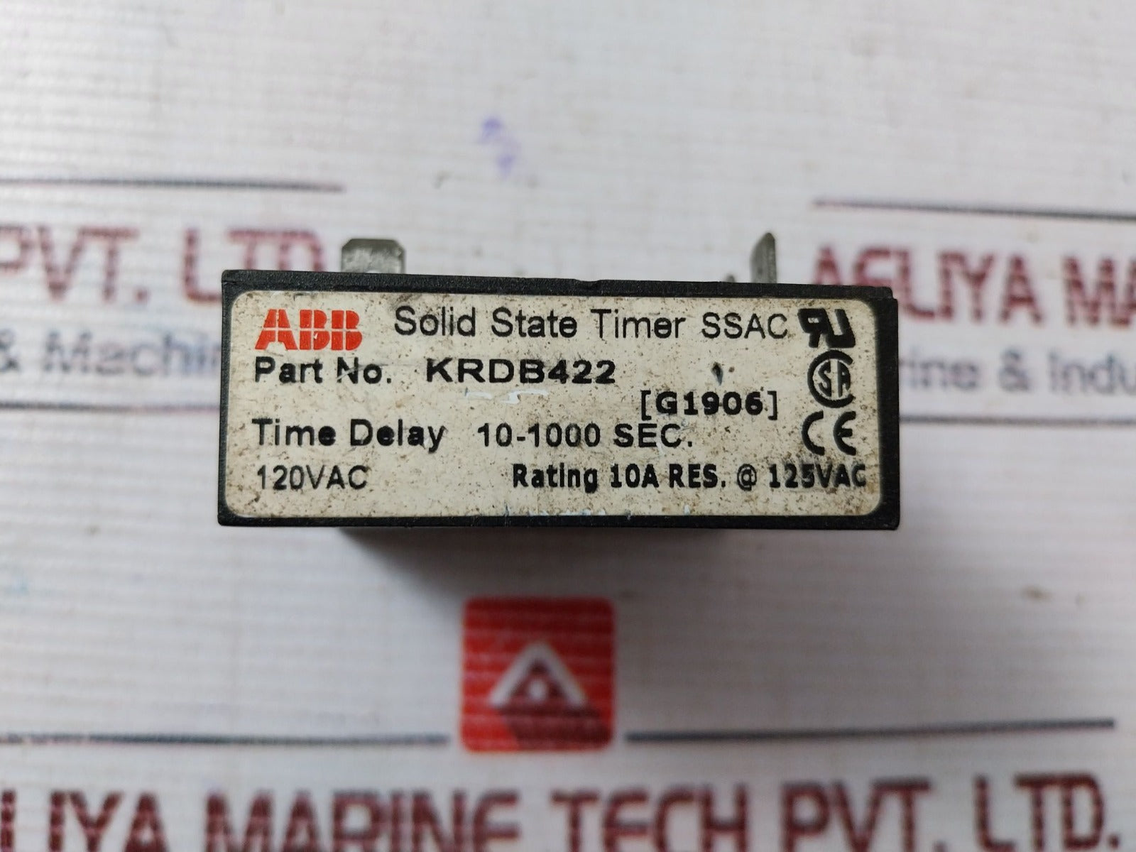 Abb Krdb422 Solid State Timer 10A 125Vac 10-1000 Sec