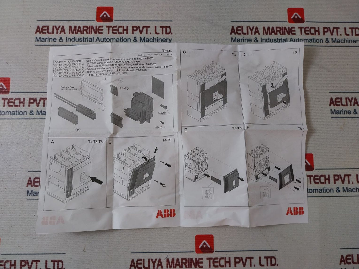 Abb Kt5U4 Wired Undervoltage Release Circuit Breaker Accessory Kit