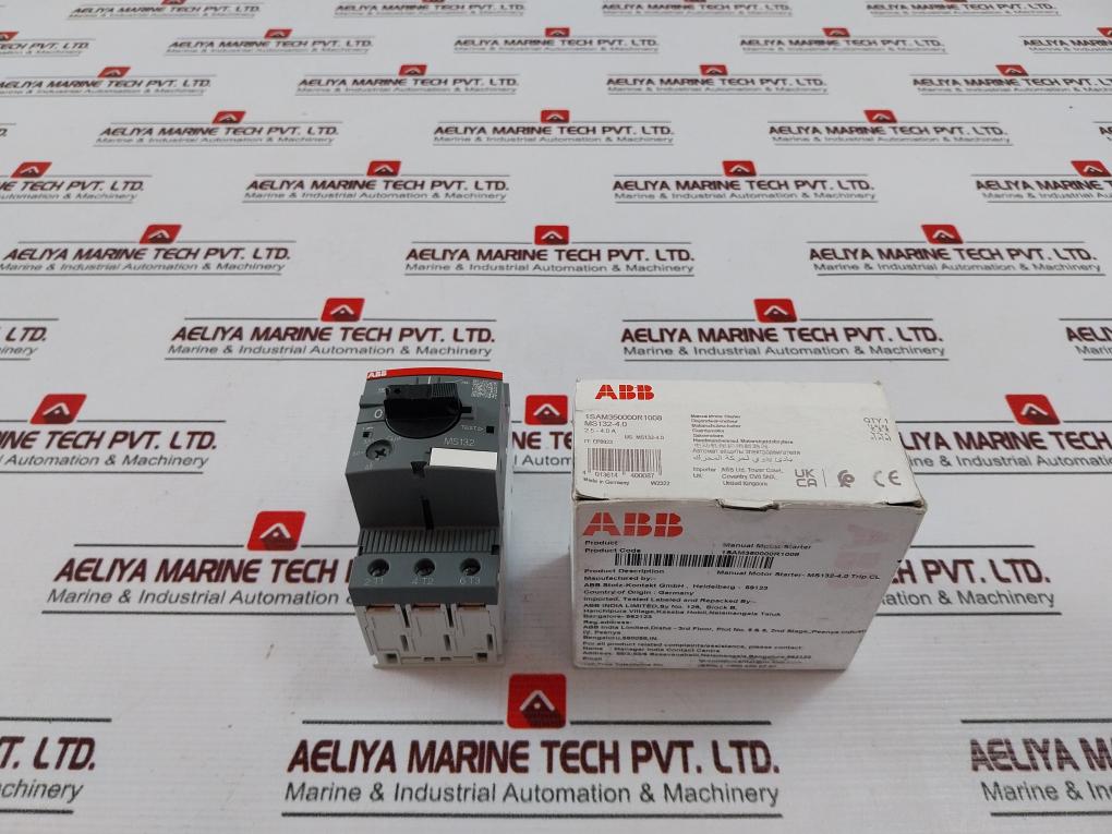 Abb Ms-132-4.0 Manual Motor Starter-ms132-4.0 Trip Cl 50/60Hz