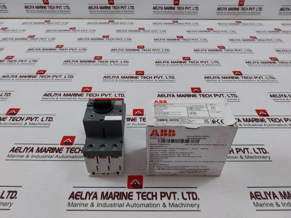 Abb Ms116-0.25 Manual Motor Starter 1Sam250000R1002