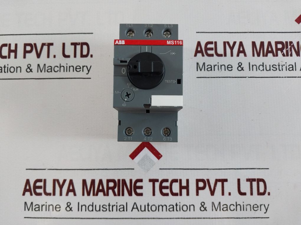 Abb Ms116-6.3 Manual Motor Starter 4.0-6.3A 1Sam250000R1009