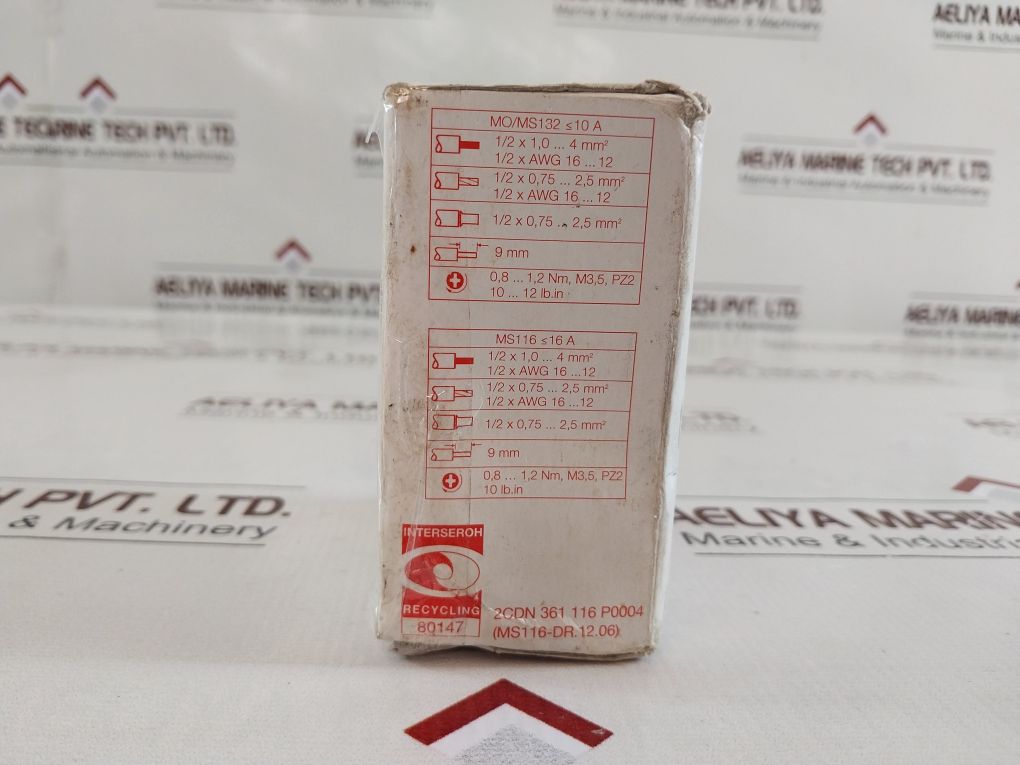 Abb Ms116-6.3 Manual Motor Starter 4.0-6.3A 1Sam250000R1009