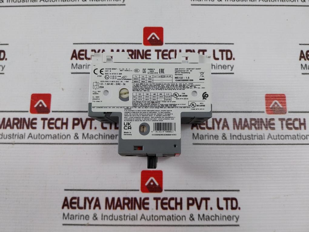Abb Ms132-1.6 Manual Motor Starter 690V 50/60Hz 1Sam350000R1006