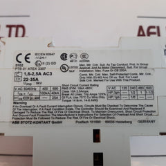 Abb Ms 325 Manual Motor Starter Free Shipping