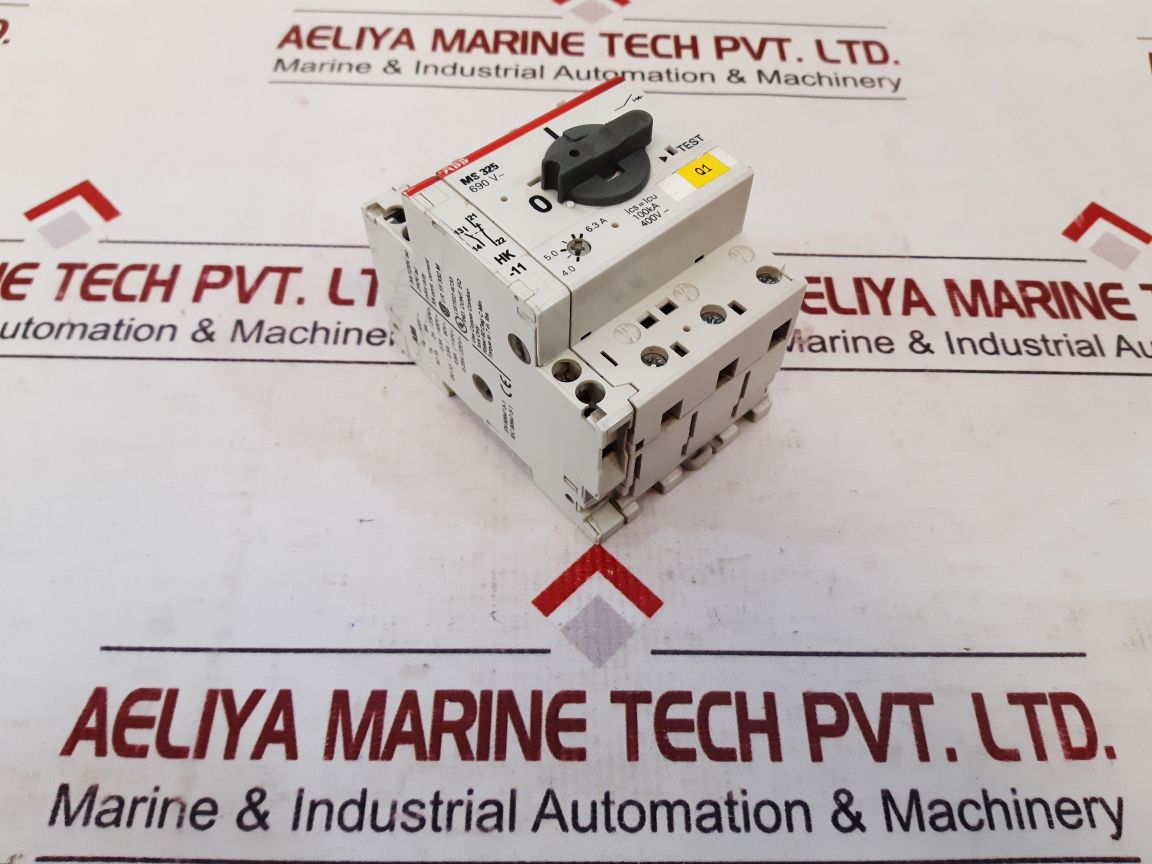 Abb ms 325 manual motor starter 4.0 to 6.3a