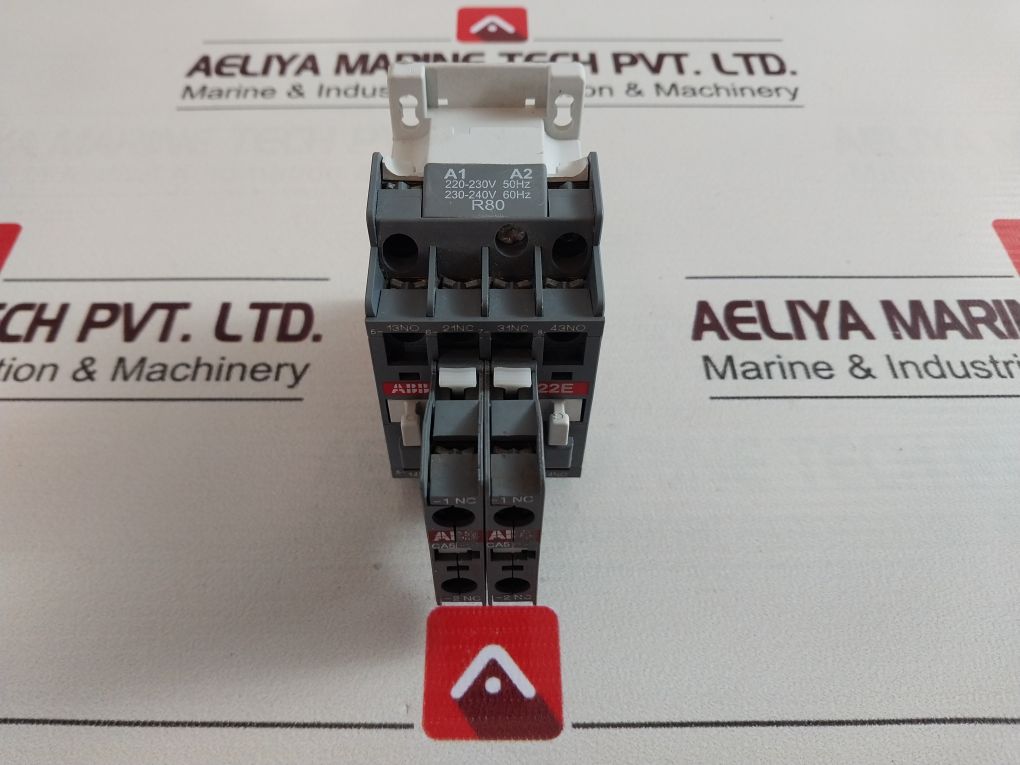 Abb N22E Control Relay With Ca5-10,Ca5-01 Auxiliary Contact Block Free Shipping