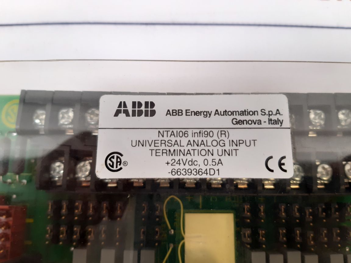 Abb Ntai06 Infi90 Universal Analog Input Termination Unit