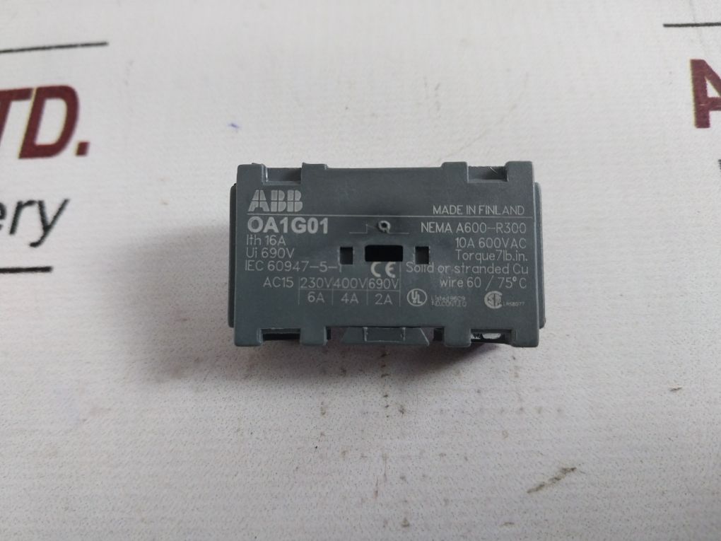 Abb Oa1G01 Auxiliary Contact