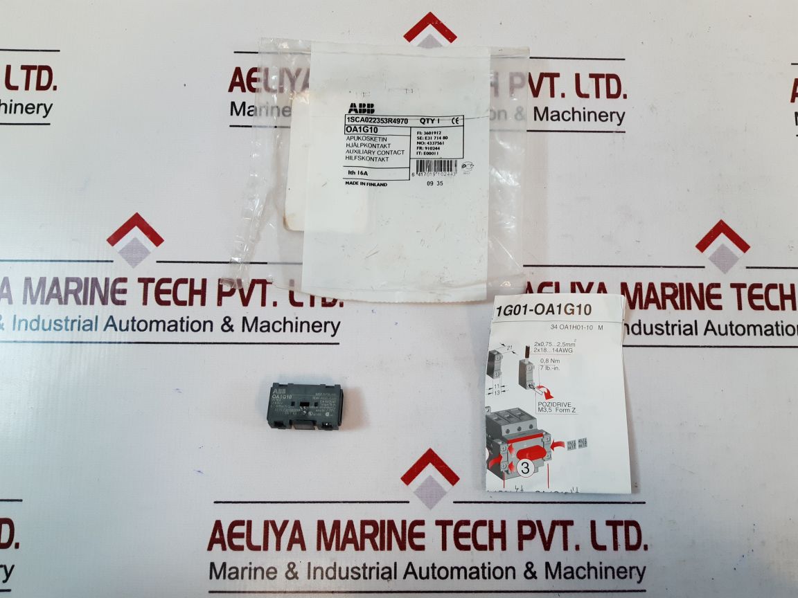 Abb Oa1G10 Auxiliary Contact 10A 600Vac