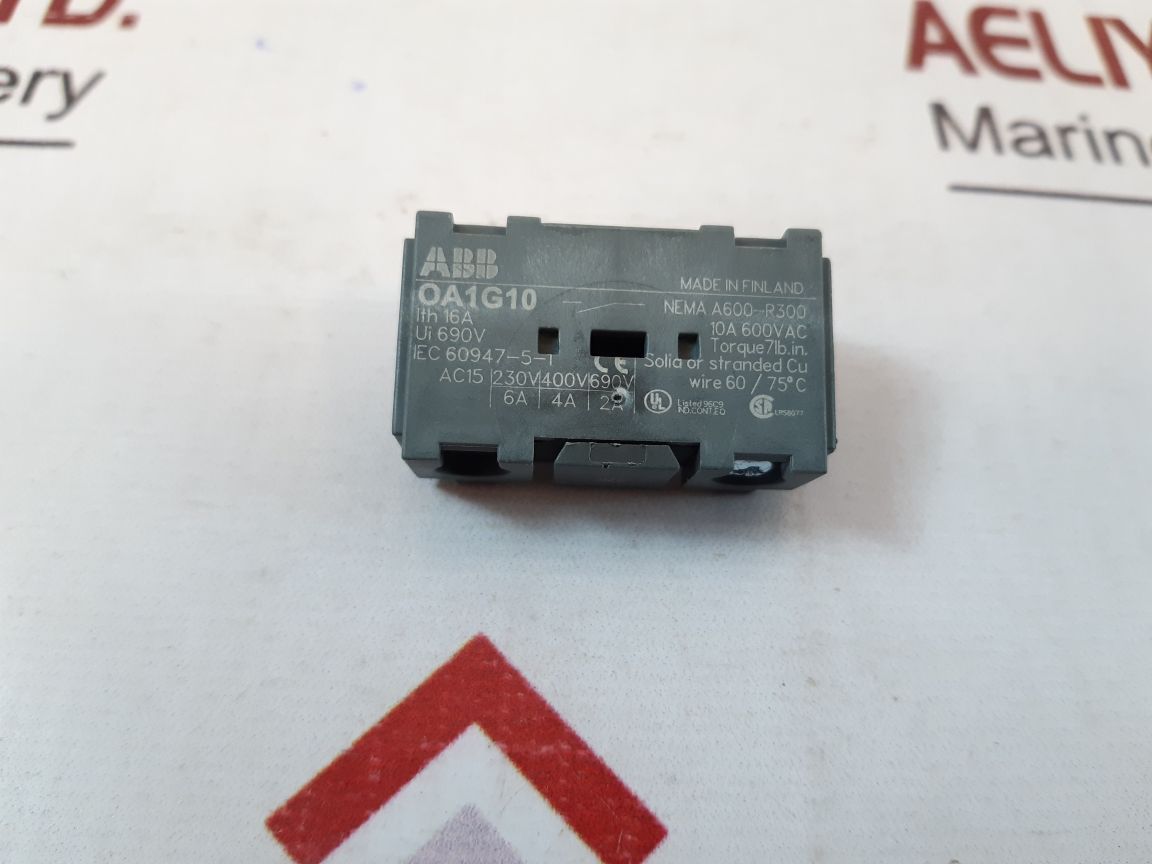 Abb Oa1G10 Auxiliary Contact 10A 600Vac
