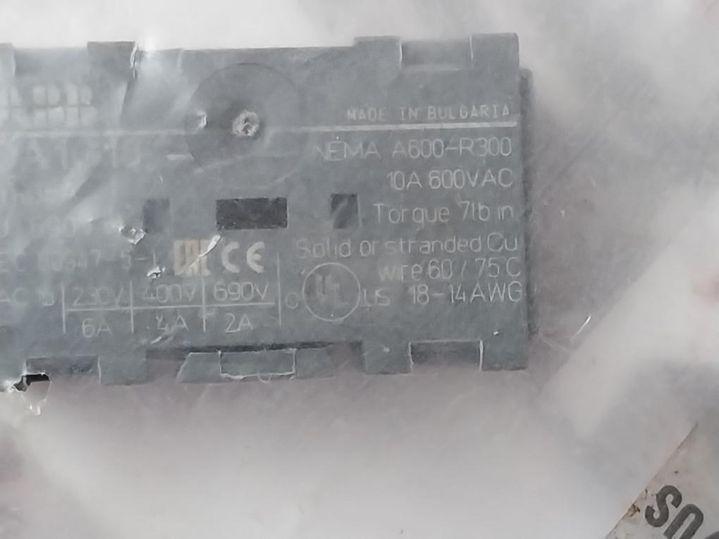 Abb Oa1G10 Auxiliary Contact 16A 690V 1Sca022353R4970