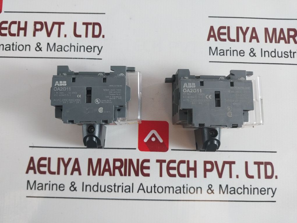 Lot Of 2X Abb Ot40F3 Disconnect Switch With Oa2G11 Auxiliary Contact Block