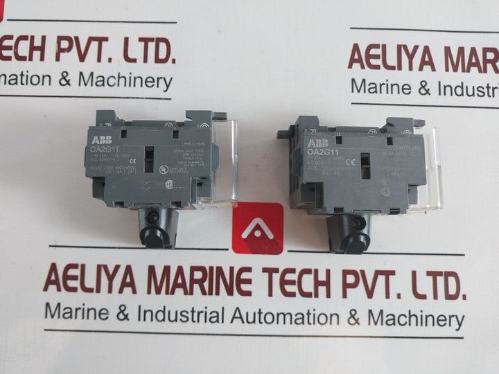 Lot Of 2X Abb Ot40F3 Disconnect Switch With Oa2G11 Auxiliary Contact Block