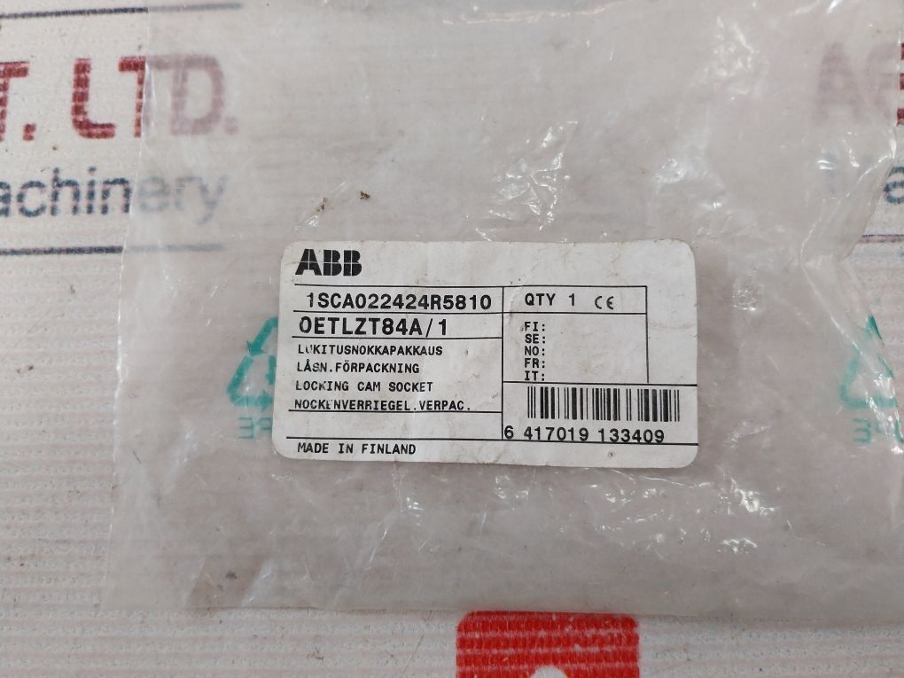 Abb Oetlzt84A/1 Locking Cam Socket